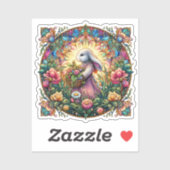 Whimsical Spring Art Nouveau paashaas Sticker (Vel)