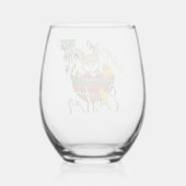 Whimsical Spring Bunny in Eggshell Wijnglas Zonder Voet (Achterkant)