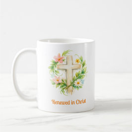 Whimsical Spring Cross Mug - Custom Easter Design Koffiemok