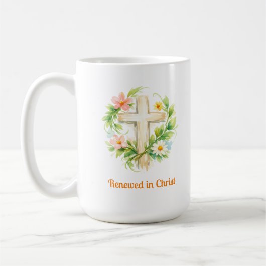 Whimsical Spring Cross Mug - Custom Easter Design Koffiemok (Links)