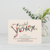 Whimsical Spring Flowers Chic Vrijgezellenfeest In Kaart (Staand voorkant)