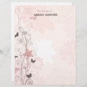  Whimsical Spring Flowers die Briefpapier schrijve (Voorkant / Achterkant)