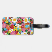Whimsical Spring Flowers Garden Floral Bagagelabel (Achterkant horizontaal)