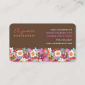 Whimsical Spring Flowers Garden Visitekaartjes (Voorkant)