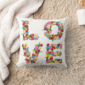 Whimsical Spring Flowers LOVE Valentijn Alphabets Kussen (Deken)