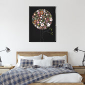 Whimsical Spring Flowers Pop Tree Baby Nursery Art Canvas Afdruk (Insitu (Slaapkamer))