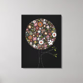 Whimsical Spring Flowers Pop Tree Baby Nursery Art Canvas Afdruk (Voorkant)