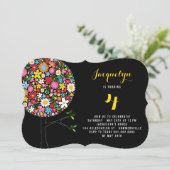 Whimsical Spring Flowers Pop Tree Verjaardagsfeest Kaart (Staand voorkant)