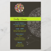 Whimsical Spring Flowers Pop Tree Wedparty (Voorkant)