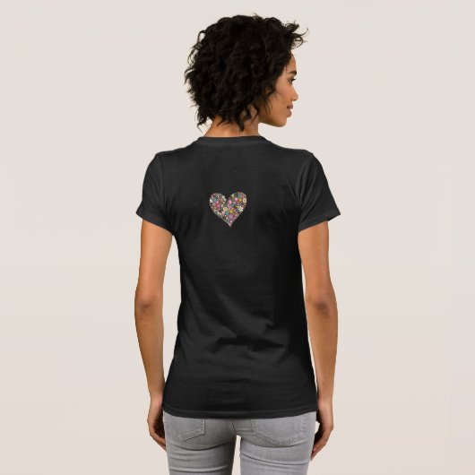 Whimsical Spring Flowers Sweet Heart T-shirt (Achterkant volledig)