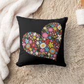 Whimsical Spring Flowers Valentijn Cute Heart Love Kussen (Deken)