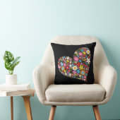 Whimsical Spring Flowers Valentijn Cute Heart Love Kussen (Stoel)