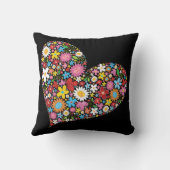 Whimsical Spring Flowers Valentijn Cute Heart Love Kussen (Achterkant)