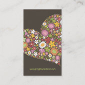 Whimsical Spring Flowers Valentijn Heart Love Visitekaartje (Achterkant)