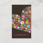 Whimsical Spring Flowers Valentijn Heart Love Visitekaartje (Achterkant)