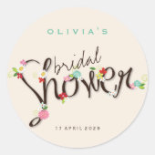 Whimsical Spring Flowers Vrijgezellenfeest Sticker (Voorkant)