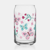 Whimsical Spring Garden Bloemen en Vlinders Blikvorm Glas (Voorkant)
