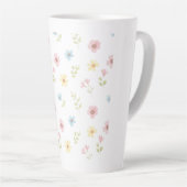 Whimsical Spring Meadow Ceramic Mug - Aesthetic Latte Mok (Rechterhoek)