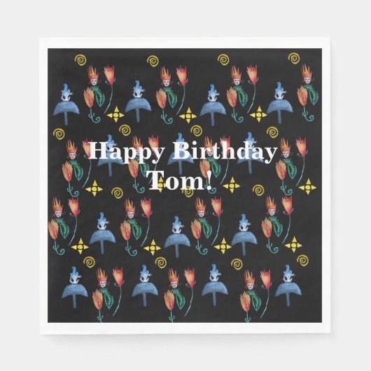 Whimsical Spring Mod Servet (Voorkant)