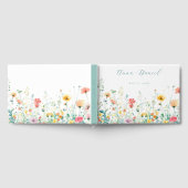 Whimsical Spring Wildflower Wedding Gastenboek (Volledig)