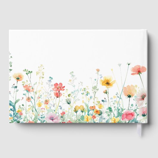 Whimsical Spring Wildflower Wedding Gastenboek (Achterkant)