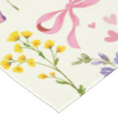 Whimsical Spring Wildflowers & Bows tafelkleed (Gekanteld)