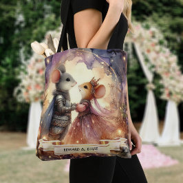 Whimsical Sprookje Bruiloft Muis Paar Custom Tote Bag