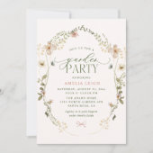 Whimsical Sprookjesachtige Bloementuin Party Kaart (Voorkant)