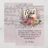 Whimsical sprookjesboek Baby shower Bedankkaart (Voorkant / Achterkant)