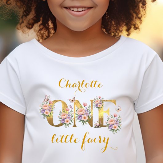 Whimsical sprookjestuin 1e verjaardagsfeestje kinder shirts