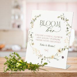 Whimsical Sprookjestuin & Bows Bloom Bar Reclamebord Met Voetstuk