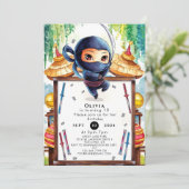 Whimsical Spy Ninja Verjaardag Kaart (Staand voorkant)