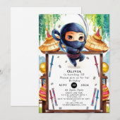 Whimsical Spy Ninja Verjaardag Kaart (Voorkant / Achterkant)