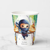 Whimsical Spy Ninja Verjaardag Papieren Bekers (Voorkant)