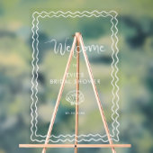 Whimsical Squiggle Hand getrokken Shell Welkom Acryl Bord (Neutraal)