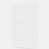 Whimsical Squiggle Hand getrokken Shell Welkom Acryl Bord (Hoek)