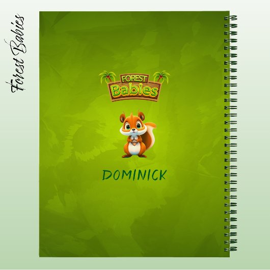 Whimsical Squirrel Animal Cartoon Graphic Forest🐿 Notitieboek