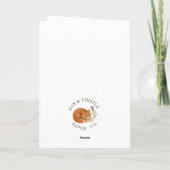 Whimsical Squirrel with Heart Balloons Valentine  Kaart (Achterkant)