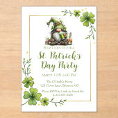 Whimsical St. Patrick’s Day Celebration Invite  Acryl Uitnodigingen (Voorkant)