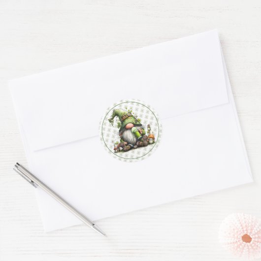 Whimsical St. Patrick’s Day Celebration Ronde Sticker (Envelop)