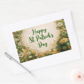 Whimsical St. Patrick’s Day Rechthoekige Sticker (Envelop)