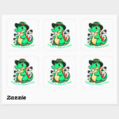 Whimsical St Patrick’s Day Stickers. St Patty Day, Vierkante Sticker (Vel)