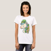 Whimsical St. Patrick’s Day Unicorn T-shirt (Voorkant volledig)
