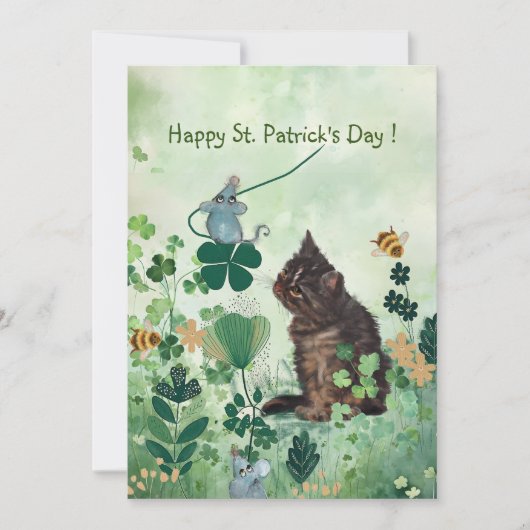 Whimsical St. Patrick's Day Feestdagenkaart (Voorkant)