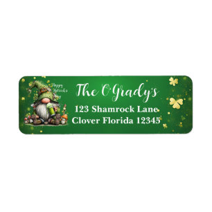 Whimsical St. Patrick's Day Kabouter Feest Etiket