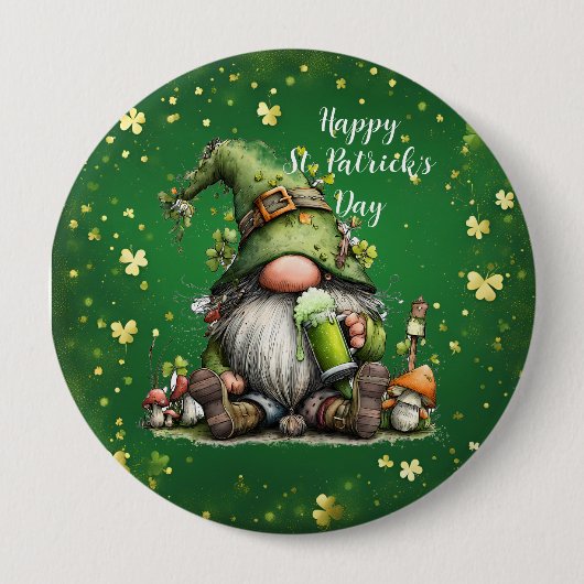 Whimsical St. Patrick's Day Kabouter Feest Ronde Button 4,0 Cm (Voorkant)