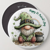 Whimsical St. Patrick's Day-kabouter Ronde Button 6,0 Cm (Voorkant /achterkant)