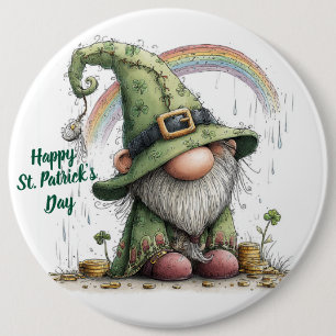 Whimsical St. Patrick's Day Kabouter Ronde Button 6,0 Cm