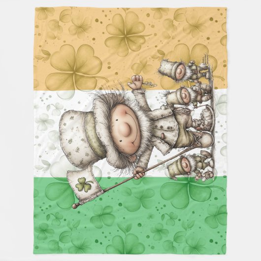 Whimsical St. Patrick's Day-personages Fleece Deken (Voorkant)