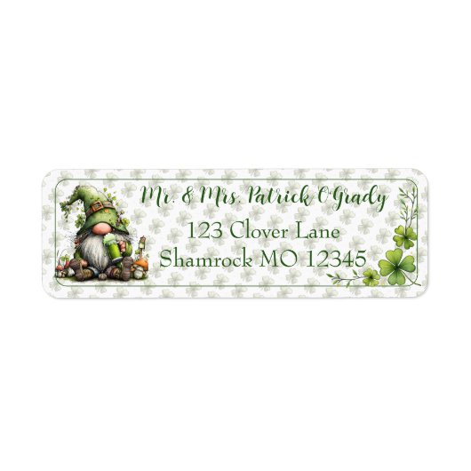 Whimsical St. Patrick's Day-viering Etiket (Voorkant)